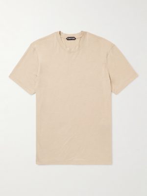Logo-Embroidered Lyocell and Cotton-Blend Jersey T-Shirt Logo-Embroidered Lyocell and Cotton-Blend Jersey T-Shirt