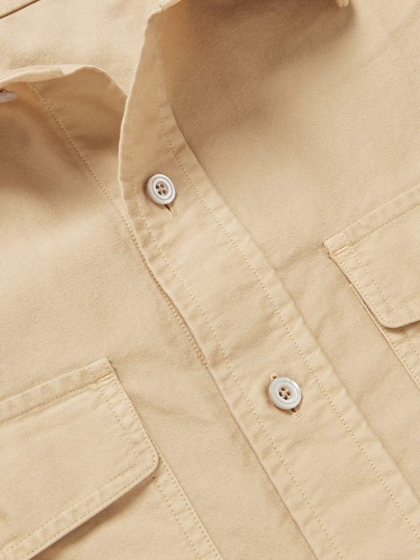 Panama Garment-Dyed Brushed-Cotton Shirt - CU