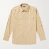 Panama Garment-Dyed Brushed-Cotton Shirt