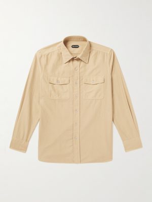Panama Garment-Dyed Brushed-Cotton Shirt Panama Garment-Dyed Brushed-Cotton Shirt
