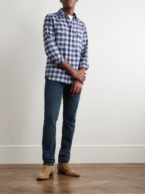 Beford Slim-Fit Cotton-Blend Corduroy Trousers - OU Beford Slim-Fit Cotton-Blend Corduroy Trousers - OU
