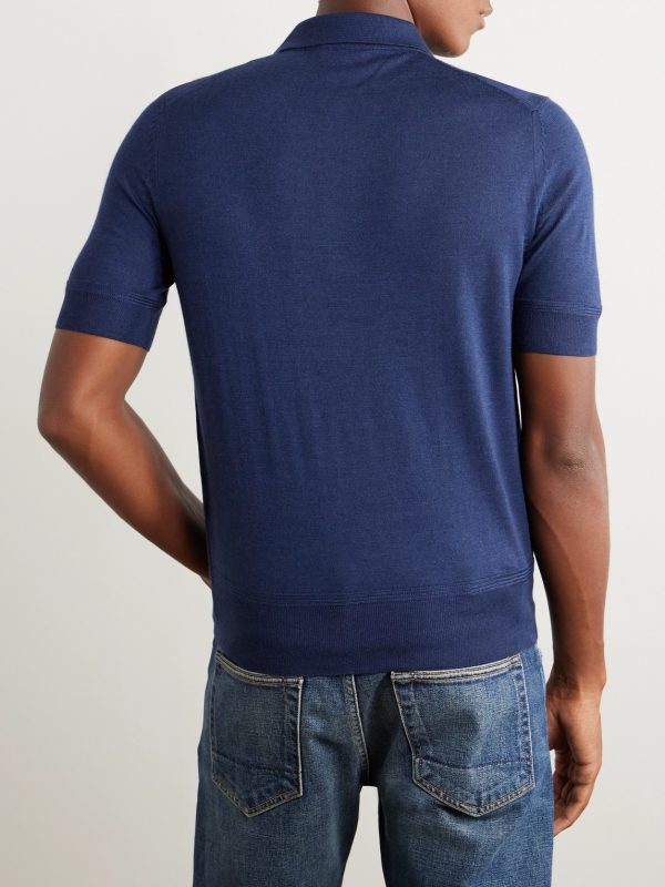 Slim-Fit Cashmere and Silk-Blend Sweater - BK Slim-Fit Cashmere and Silk-Blend Sweater - BK