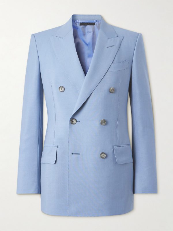 Atticus Double-Breasted Mohair and Wool-Blend Suit Jacket Atticus Double-Breasted Mohair and Wool-Blend Suit Jacket