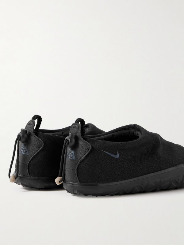 ACG Moc Leather-Trimmed Canvas Sneakers - BK ACG Moc Leather-Trimmed Canvas Sneakers - BK