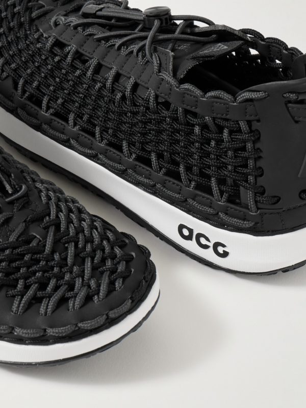 ACG Watercat+ Woven Leather and Rubber-Trimmed Woven Sneakers - CU ACG Watercat+ Woven Leather and Rubber-Trimmed Woven Sneakers - CU