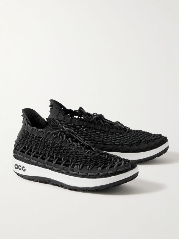 ACG Watercat+ Woven Leather and Rubber-Trimmed Woven Sneakers - FR ACG Watercat+ Woven Leather and Rubber-Trimmed Woven Sneakers - FR
