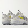 Air Humara QS Leather-Trimmed Mesh Sneakers - BK