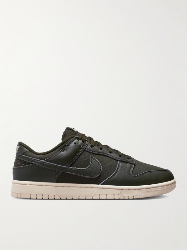 Dunk Low Retro PRM NBHD Leather-Trimmed Canvas Sneakers
