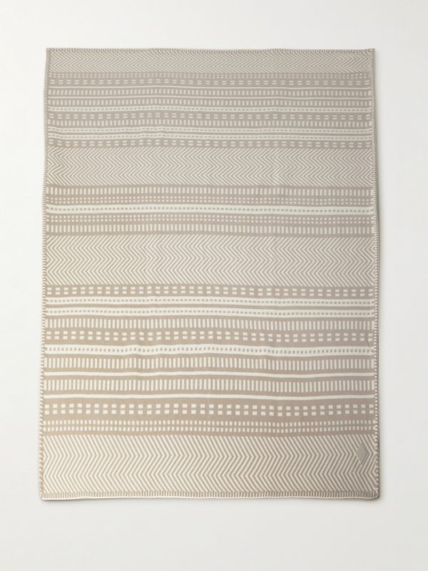 Atacama Virgin Wool and Cashmere-Blend Jacquard Blanket - E1