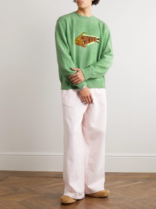 Sealife Jacquard-Knit Cashmere-Blend Sweater - OU Sealife Jacquard-Knit Cashmere-Blend Sweater - OU