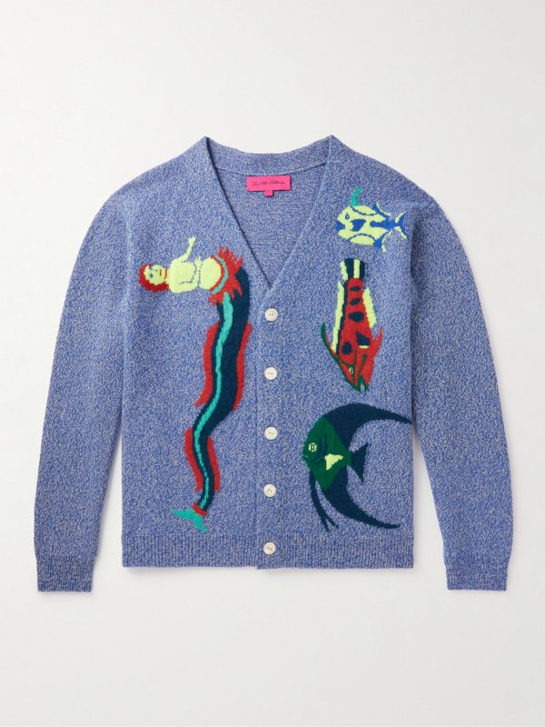 Sealife Jacquard-Knit Cashmere Cardigan Sealife Jacquard-Knit Cashmere Cardigan