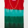 Embroidered Tie-Dyed Cashmere Sweater Vest