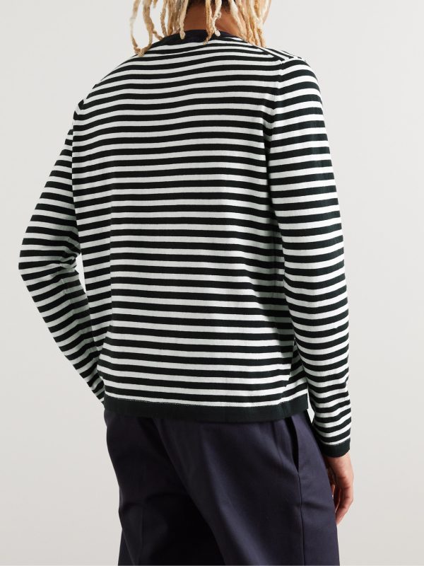 Striped Cotton-Blend Sweater - BK