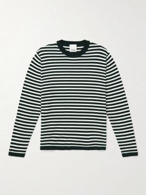 Striped Cotton-Blend Sweater Striped Cotton-Blend Sweater