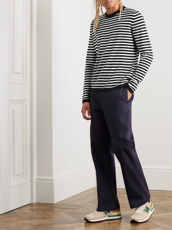 Striped Cotton-Blend Sweater - OU