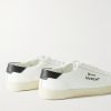 Court Classic SL/06 Logo-Embroidered Leather Sneakers - BK Court Classic SL/06 Logo-Embroidered Leather Sneakers - BK