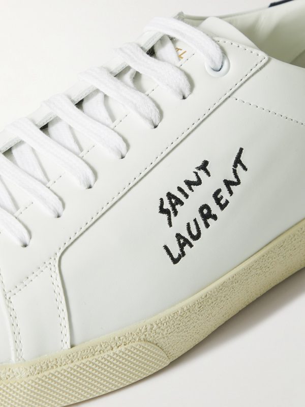 Court Classic SL/06 Logo-Embroidered Leather Sneakers - CU Court Classic SL/06 Logo-Embroidered Leather Sneakers - CU