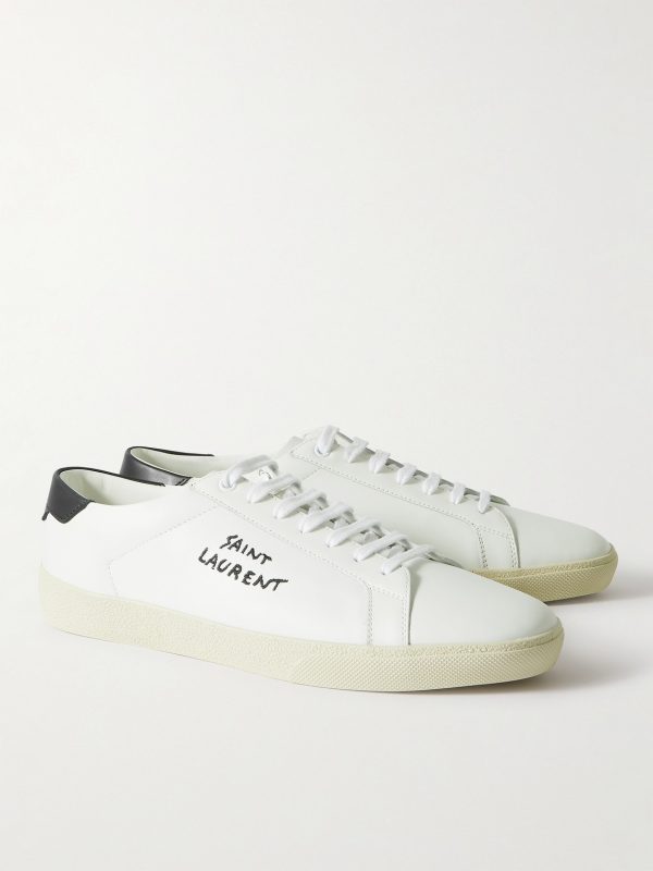 Court Classic SL/06 Logo-Embroidered Leather Sneakers - FR Court Classic SL/06 Logo-Embroidered Leather Sneakers - FR
