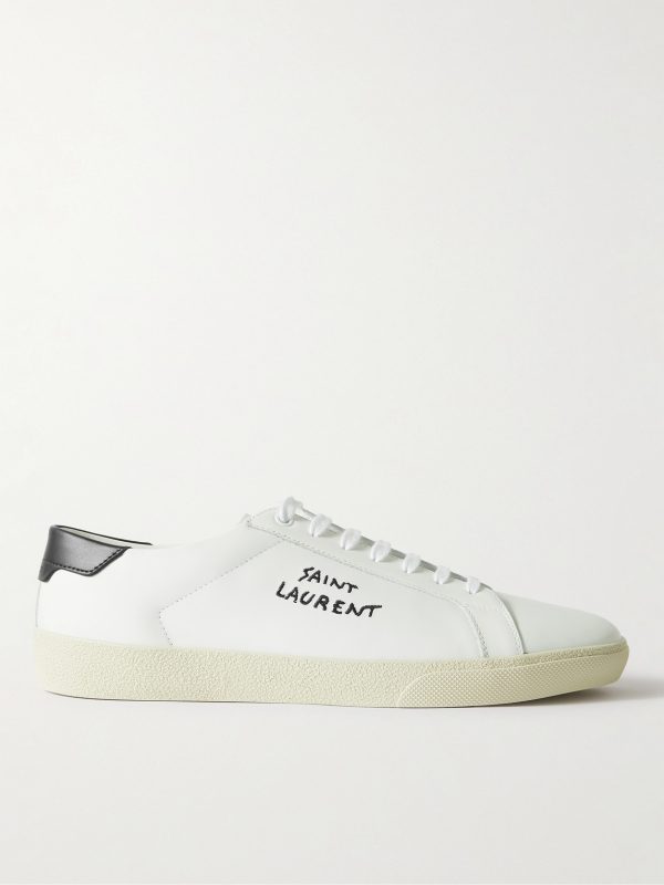 Court Classic SL/06 Logo-Embroidered Leather Sneakers Court Classic SL/06 Logo-Embroidered Leather Sneakers