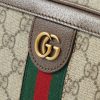 Ophidia Small Leather-Trimmed Monogrammed Coated-Canvas Shoulder Bag - CU Ophidia Small Leather-Trimmed Monogrammed Coated-Canvas Shoulder Bag - CU