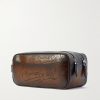 Formula 1003 Scritto Venezia Leather Wash Bag - BK