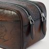 Formula 1003 Scritto Venezia Leather Wash Bag - CU