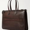 Perspective Scritto Venezia Full-Grain Leather Tote Bag - BK Perspective Scritto Venezia Full-Grain Leather Tote Bag - BK