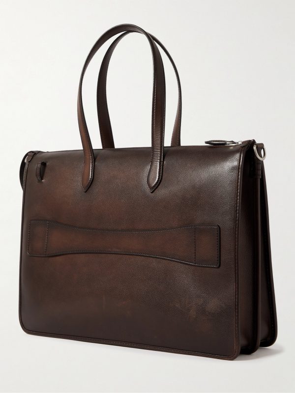 Perspective Scritto Venezia Full-Grain Leather Tote Bag - BK Perspective Scritto Venezia Full-Grain Leather Tote Bag - BK