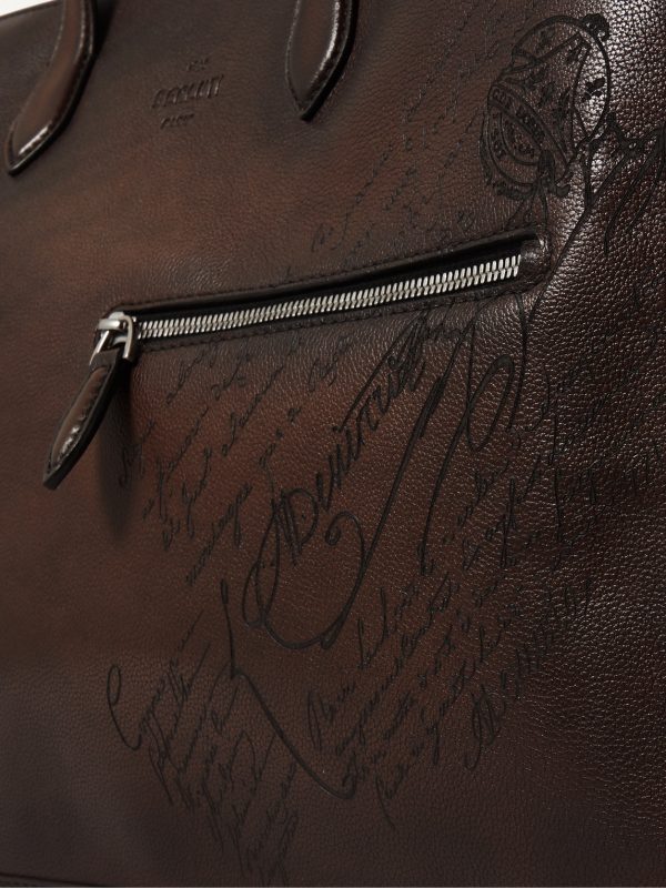 Perspective Scritto Venezia Full-Grain Leather Tote Bag - CU Perspective Scritto Venezia Full-Grain Leather Tote Bag - CU