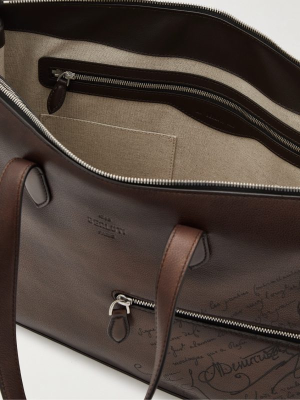 Perspective Scritto Venezia Full-Grain Leather Tote Bag - E1 Perspective Scritto Venezia Full-Grain Leather Tote Bag - E1