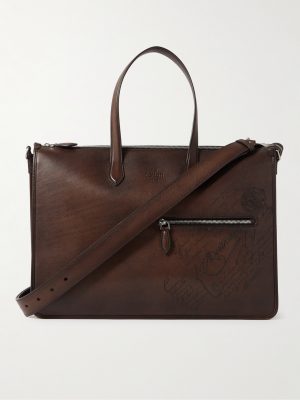 Perspective Scritto Venezia Full-Grain Leather Tote Bag