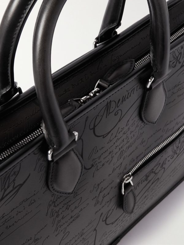 Un Jour Mini Scritto Leather Briefcase - CU Un Jour Mini Scritto Leather Briefcase - CU