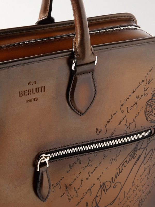 2 Jour Neo Scritto Venezia Leather Briefcase - CU 2 Jour Neo Scritto Venezia Leather Briefcase - CU