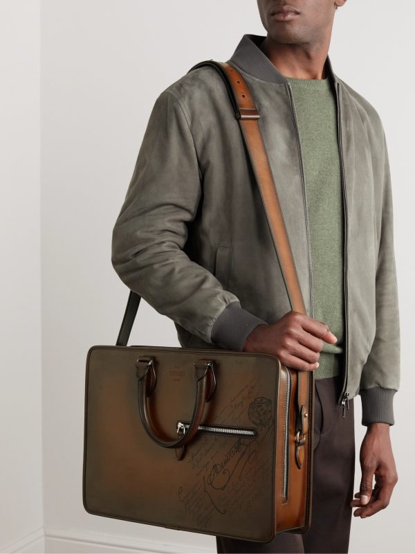 2 Jour Neo Scritto Venezia Leather Briefcase - OU 2 Jour Neo Scritto Venezia Leather Briefcase - OU