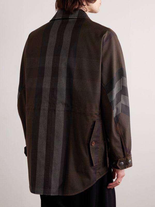 Checked Shell Coat - BK Checked Shell Coat - BK