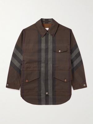 Checked Shell Coat