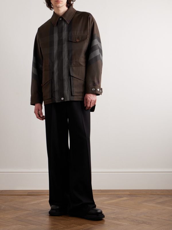 Checked Shell Coat - OU Checked Shell Coat - OU