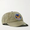 Logo-Appliquéd Herringbone Cotton-Twill Baseball Cap