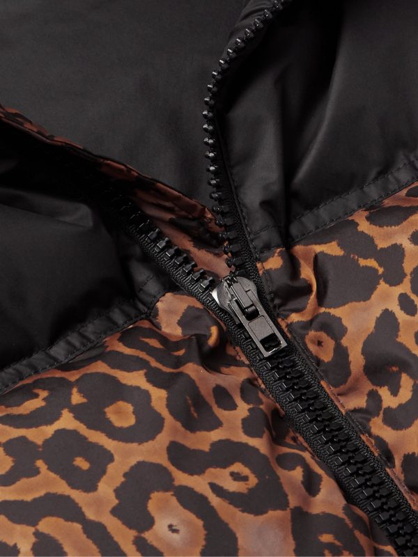 Logo-Appliquéd Leopard-Print Shell Down Jacket - CU