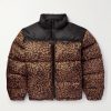 Logo-Appliquéd Leopard-Print Shell Down Jacket