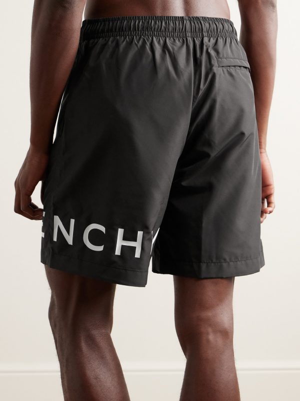 Straight-Leg Long-Length Logo-Print Swim Shorts - BK