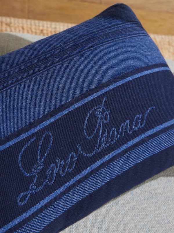 Printed Denim Beach Pillow - CU