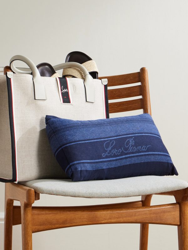 Printed Denim Beach Pillow - OU