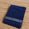 Suitcase Stripe Fringed Cotton-Jacquard Beach Towel