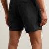 Straight-Leg Mid-Length Swim Shorts - BK