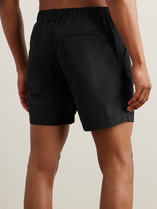 Straight-Leg Mid-Length Swim Shorts - BK