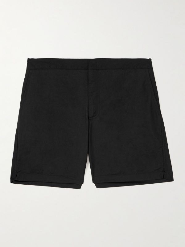 Straight-Leg Mid-Length Swim Shorts