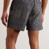 Frank Straight-Leg Mid-Length Striped Swim Shorts - BK Frank Straight-Leg Mid-Length Striped Swim Shorts - BK