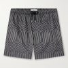 Frank Straight-Leg Mid-Length Striped Swim Shorts Frank Straight-Leg Mid-Length Striped Swim Shorts