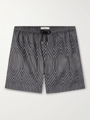 Frank Straight-Leg Mid-Length Striped Swim Shorts Frank Straight-Leg Mid-Length Striped Swim Shorts